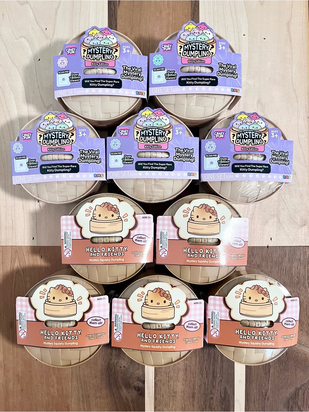 RMS & Sanrio Kitty Lovers Mystery Squishy Dumpling Bundle Of 10